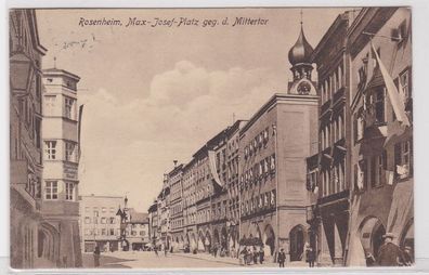 28046 AK Rosenheim - Max Josef-Platz gegenüber des Mittertor 1926