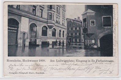 32138 AK Rosenheim - Am Ludwigsplatz, Eingang in die Färberstr., Hochwasser 1899