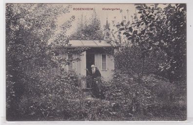 70828 AK Rosenheim - Klostergarten mit Mönch 1913