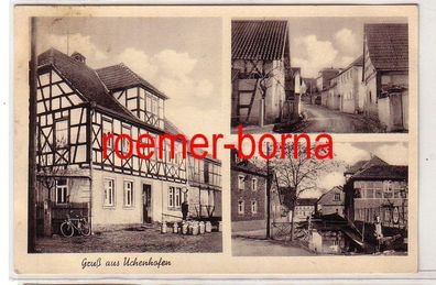 80310 Mehrbild Ak Gruß aus Uchenhofen Kolonialwarenhandlung M. Wolfschmitt 1942