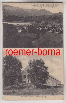 80597 Mehrbild Ak Schlehdorf am Kochelsee, Gasthof Kreut bei Schwaiganger 1925
