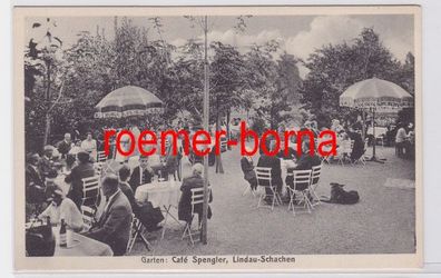 82058 Ak Lindau-Schachen Garten Café Spengler um 1930
