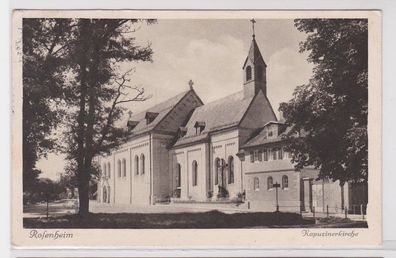 83145 AK Rosenheim - Kapuzinerkirche mit Kirchturm 1921