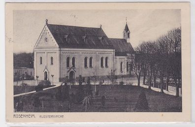 87083 AK Rosenheim - Klosterkirche mit Kirchturm 1928