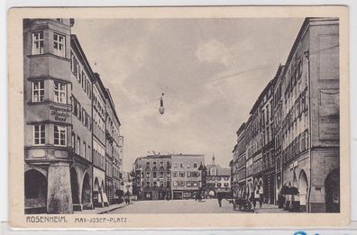 87161 AK Rosenheim - Max Josef-Platz mit Marien-Apotheke 1920