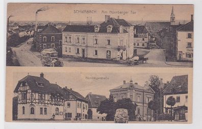 88593 AK Schwabach - Am Nünrberger Tor, Nürnbergerstraße um 1920