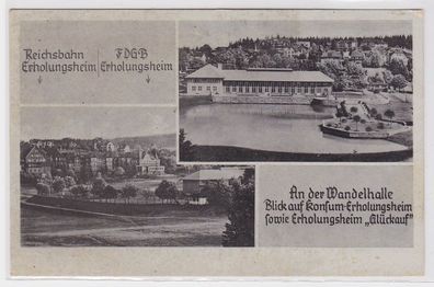 91400 AK Bad Neustadt a.S - An der Wandelhalle, FDGB & Reichsbahn Erholungsheim