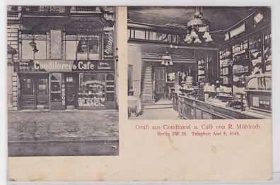 78058 Mehrbild Ak Gruß aus Berlin Conditorei und Café von R. Mühlrath 1910