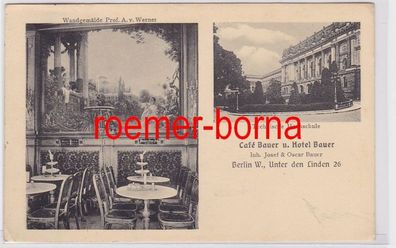81946 Mehrbild Ak Berlin Unter den Linden 26 Café Bauer u. Hotel 1912