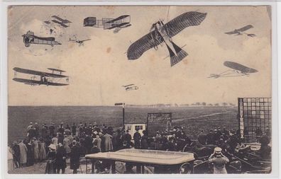 83810 Ak Rundflug Berlin mit vielen Flugzeugen 1912