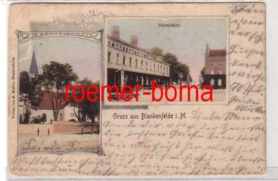 80427 Mehrbild Ak Gruss aus Blankenfelde i.M. Kirche und Heimstätte um 1910