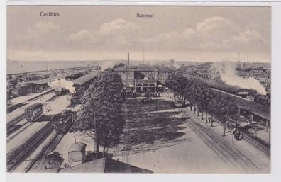 82345 Feldpost Ak Cottbus Bahnhof 1917
