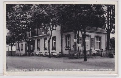 98654 Ak Hotel-Restaurant & Pension Selchow, Märk. Rietz a. Scharmützelsee 1941