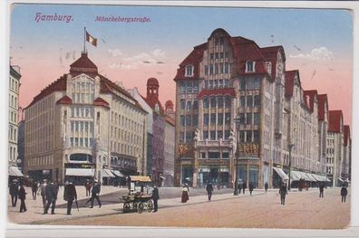 91087 Feldpost Ak Hamburg Mönckebergstrasse 1916