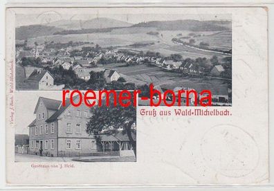 79488 Mehrbild Ak Gruß aus Wald-Michelbach Gasthaus 1914