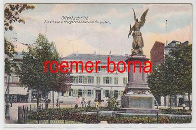 81857 Feldpost Ak Offenbach a.M. Kriegerdenkmal am Alicienplatz 1914