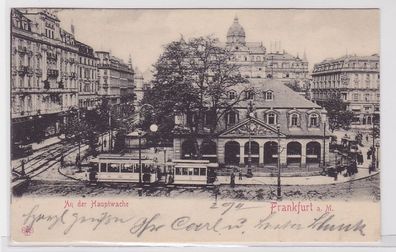 92575 AK Frankfurt am Main - An der Hauptwache mit Straßenbahn 1904
