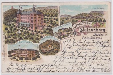98258 Ak Lithographie Sanatorium Stolzenberg Soden Salmünster 1899