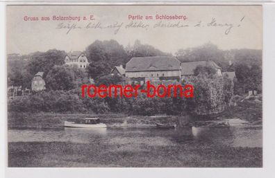 84509 Ak Gruss aus Boizenburg Elbe Partie am Schlossberg 1906