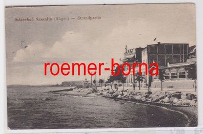 84947 Ak Ostseebad Sassnitz (Rügen) Strandpartie um 1920