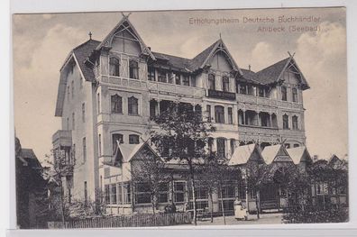 90937 Ak Seebad Ahlbeck Erholungsheim deutscher Buchhändler 1913