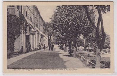 98341 Ak Ostseebad Heringsdorf - Kurhaus-Kolonade mit Konzertplatz um 1920