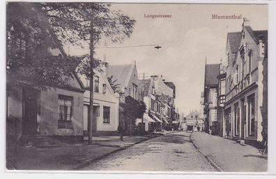 49448 Ak Blumenthal Langestrasse mit Geschäften 1919