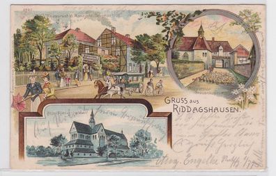 87309 Ak Lithographie Gruß aus Riddagshausen Restaurant usw. 1902