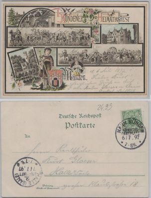98147 Mehrbild Ak 1. Mündener Heimatfest Hann. Münden 1897