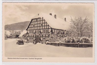 28322 Ak Niedersfeld im Hochsauerland Gasthof Borgmann um 1940