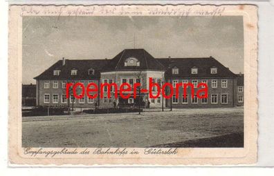 36544 Ak Gütersloh Empfangsgebäude des Bahnhofes 1927