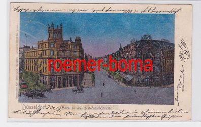 57116 Ak Düsseldorf Blick in die Graf-Adolf-Strasse 1905 (Lunakarte 12028)