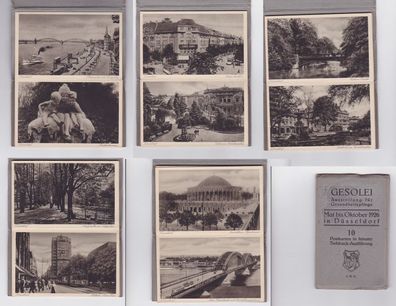 67321 Postkartenleporello mit 10 Ak Düsseldorf Gesolei Ausstellung 1926