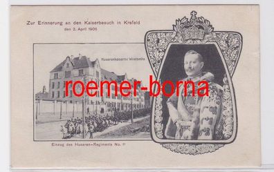 81661 Ak Zur Erinnerung an den Kaiserbesuch in Krefeld 2. April 1906