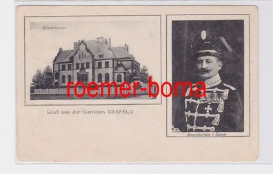 81662 Mehrbild Ak Gruß aus der Garnison Crefeld 1906