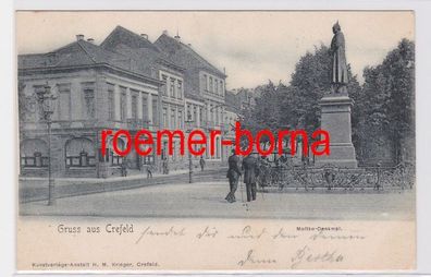 81675 Ak Gruss aus Crefeld Moltke-Denkmal 1901