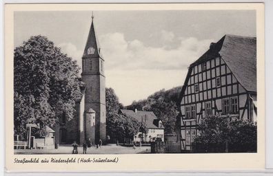 90292 Ak Straßenbild aus Niedersfeld (Hoch-Sauerland) um 1940