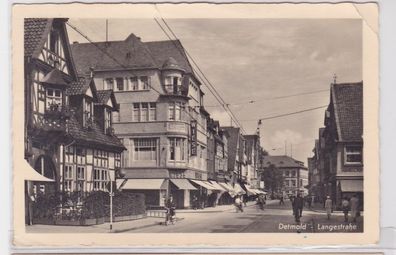 92574 AK Detmold - Langestraße, Straßenansicht mit Geschäften & Hotel Wiese