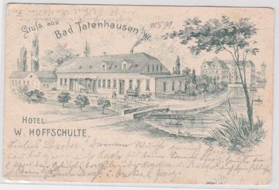 96812 Ak Gruß aus Bad Tatenhausen in Westfalen Hotel W. Hoffschulte 1899
