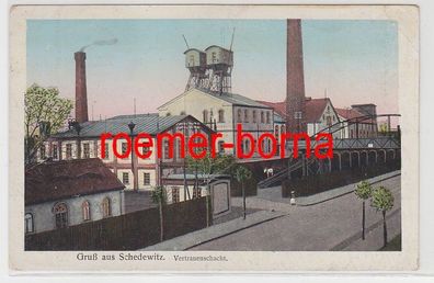 13003 Feldpost Ak Gruß aus Schedewitz Vertrauenschacht 1917