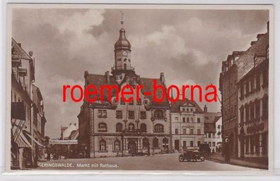 18705 Ak Geringswalde Markt mit Rathaus 1930