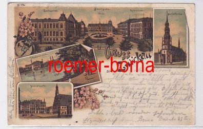 39489 Ak Lithografie Gruss aus Zwickau 1900