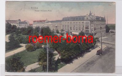 56907 Ak Riesa Kaiser Wilhelm-Platz 1907