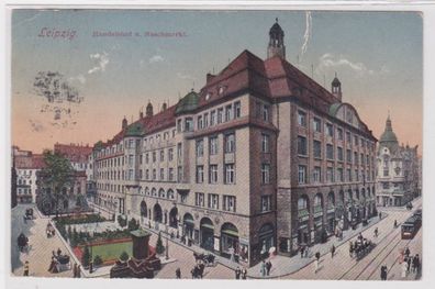 57008 Ak Leipzig Handelshof mit Naschmarkt 1921