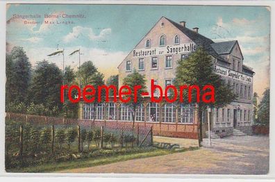 63649 Ak Sängerhalle Borna Chemnitz Besitzer Max Lingke 1911