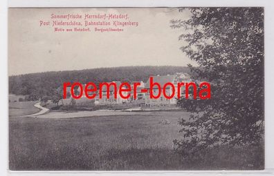 75820 Ak Sommerfrische Herrndorf-Hetzdorf b. Niederschöna Bergschlösschen 1911