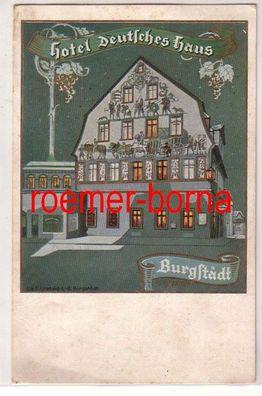 75906 Künstler Ak Burgstädt Sachsen Hotel 'Deutsches Haus' um 1920