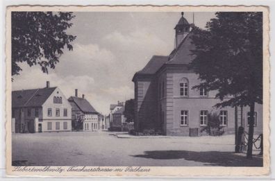 75983 Ak Liebertwolkwitz Tauchaerstrasse mit Rathaus 1936