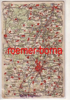 76551 Wona 969 Landkarten Ak Plauen, Greiz, Pausa usw. um 1930
