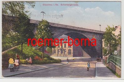 80108 Ak Glauchau in Sachsen Scherbergbrücke 1929